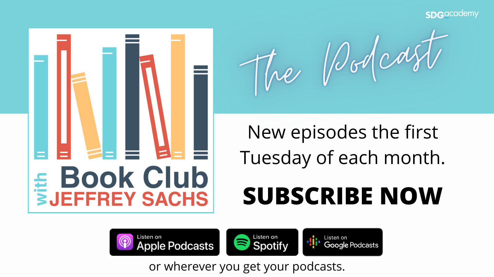 Book Club with Jeffrey Sachs Podcast promo